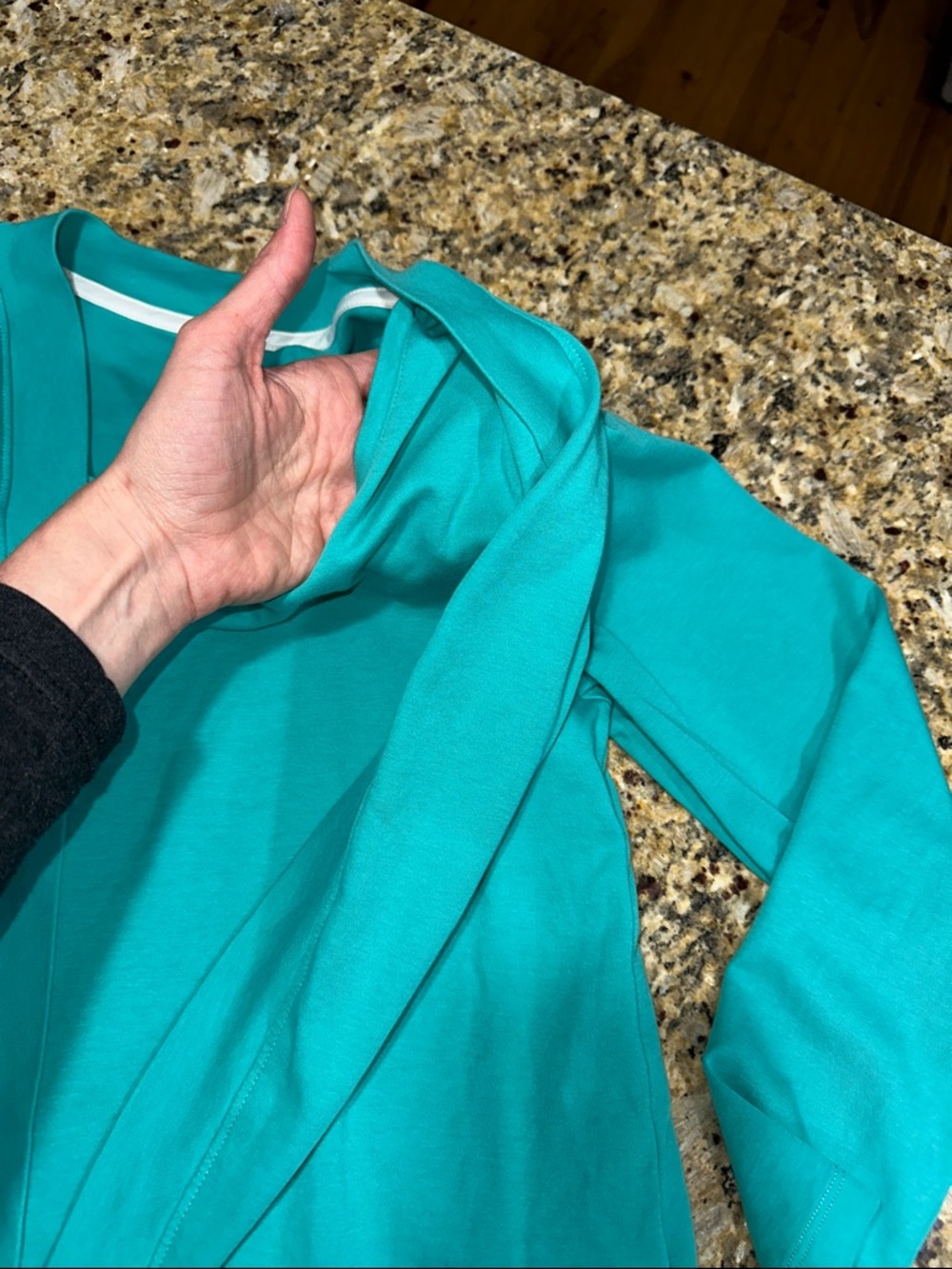 Isaac Mizrahi Teal Open-Front Cardigan - Picture 6 of 6